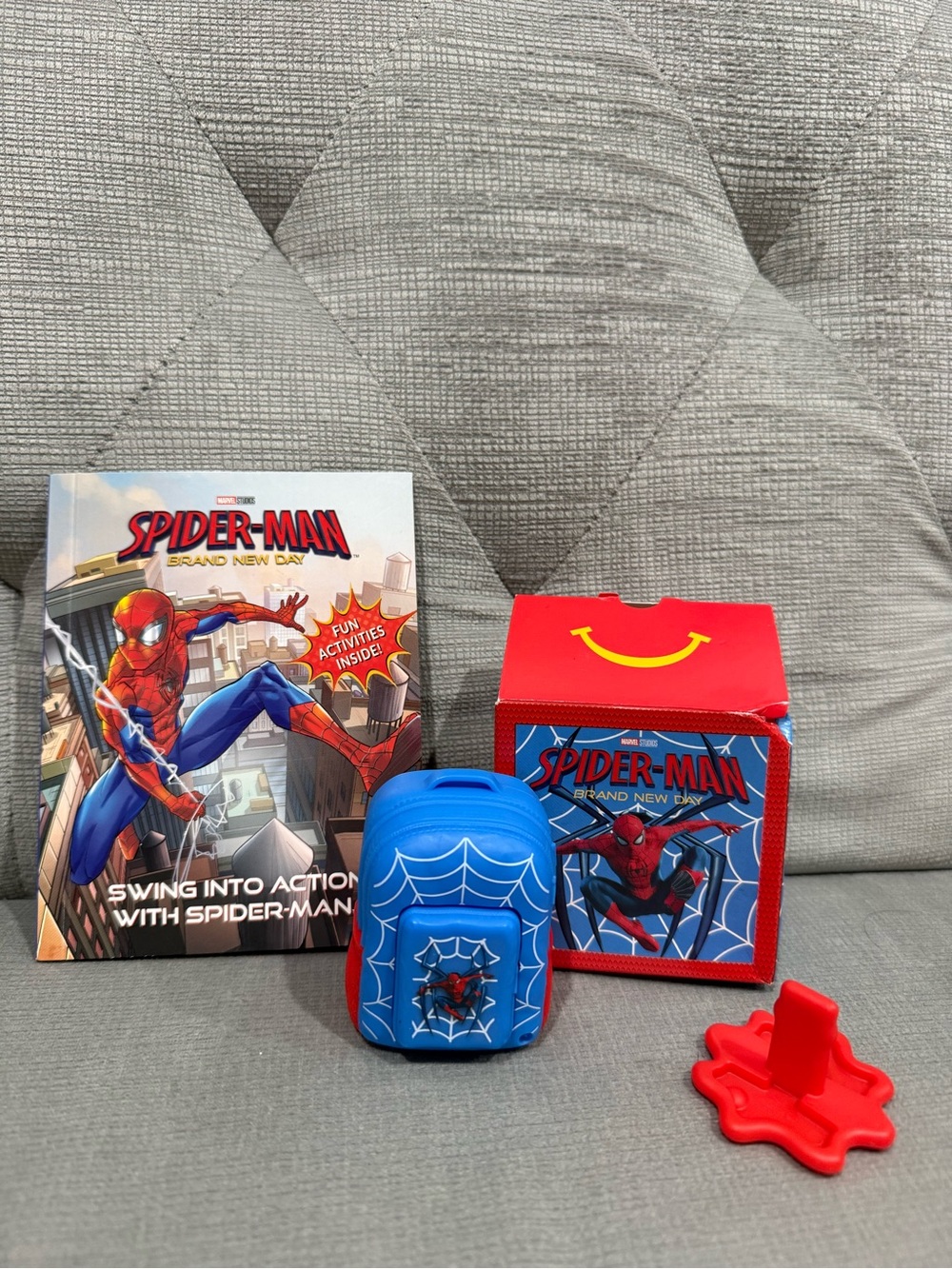 McDonald’s happy meal spider man brand new day web slinger toy and book